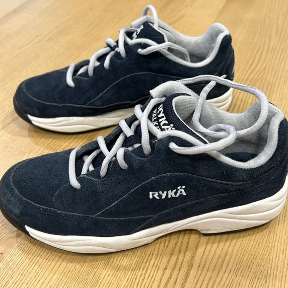 RYKA CATALYST Blue Suede Walking Shoe Size 7w 7 Wide Comfortable Sneaker - Picture 2 of 8